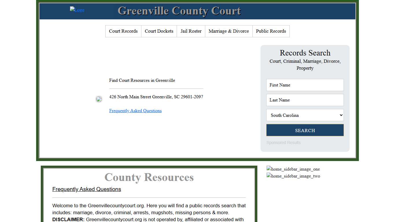 Greenville County Court | Records Search
